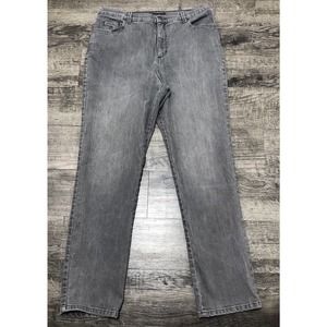 Gloria Vanderbilt Jeans Womens Size 14 Gray Amanda Tapered High Waisted Denim B1